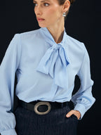 Elegant Bow Tie Blouse