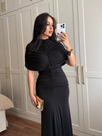Black Velvet Grace Dress