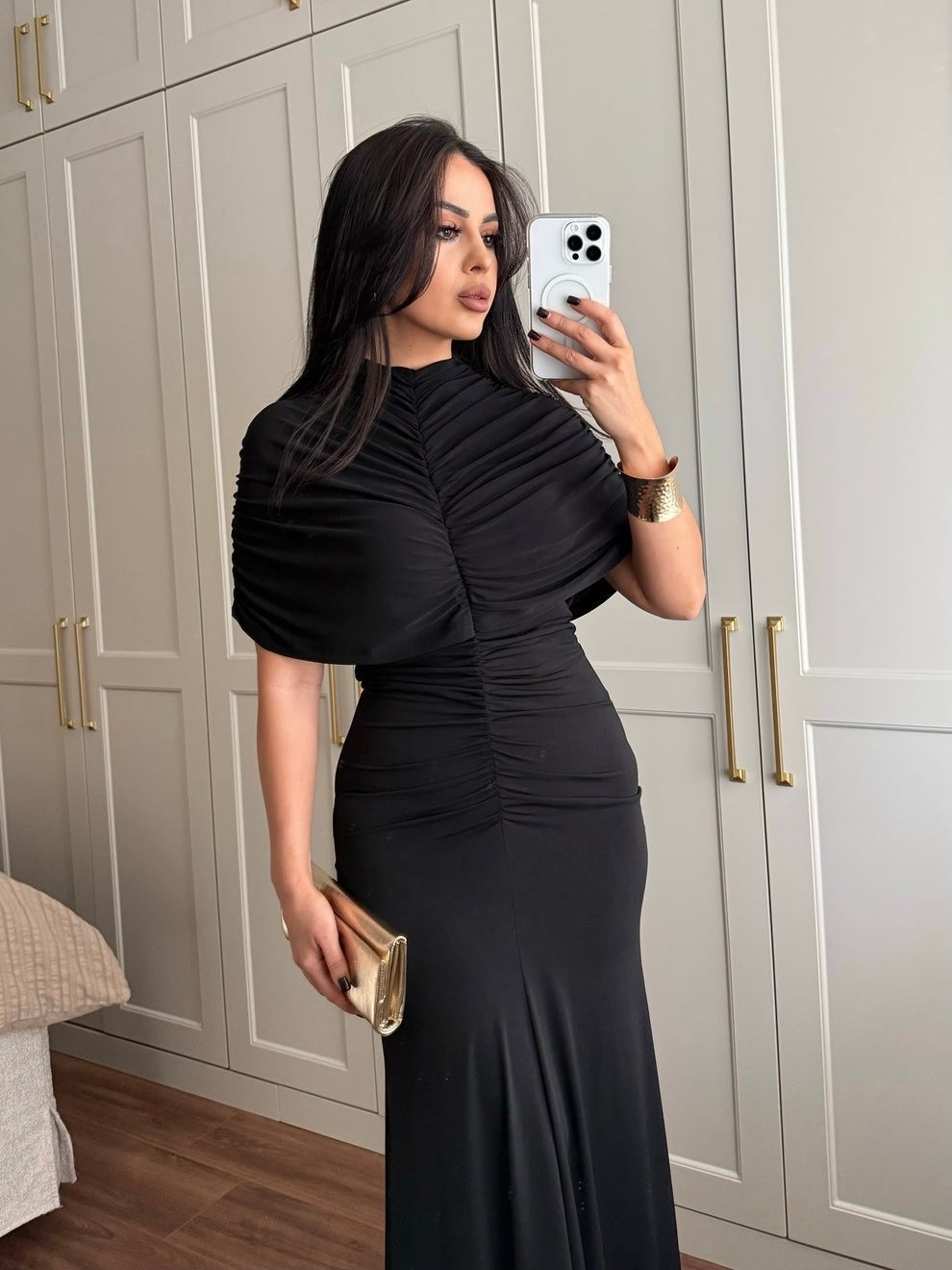 Black Velvet Grace Dress