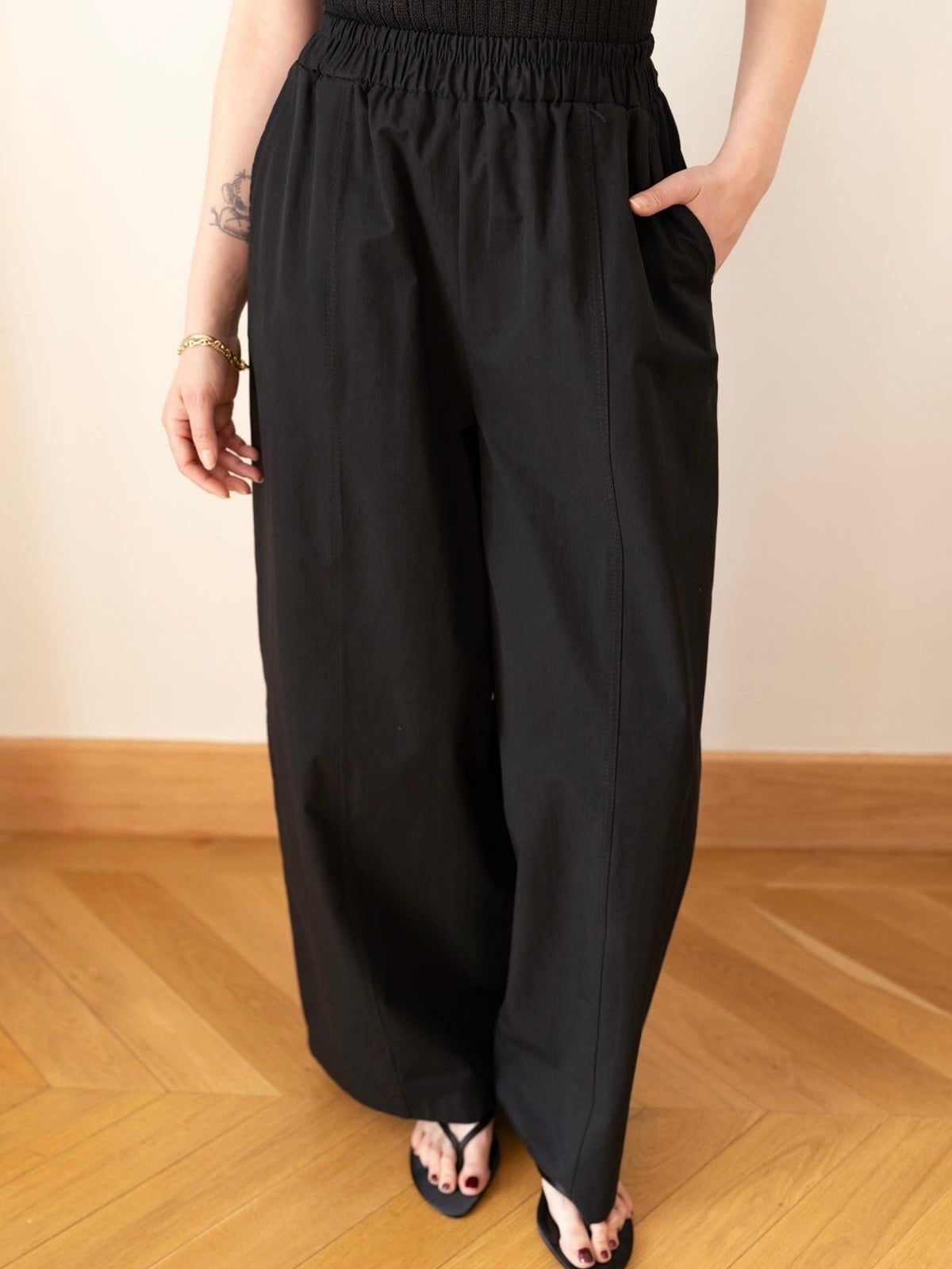 Black Wide Leg Palazzo Pants
