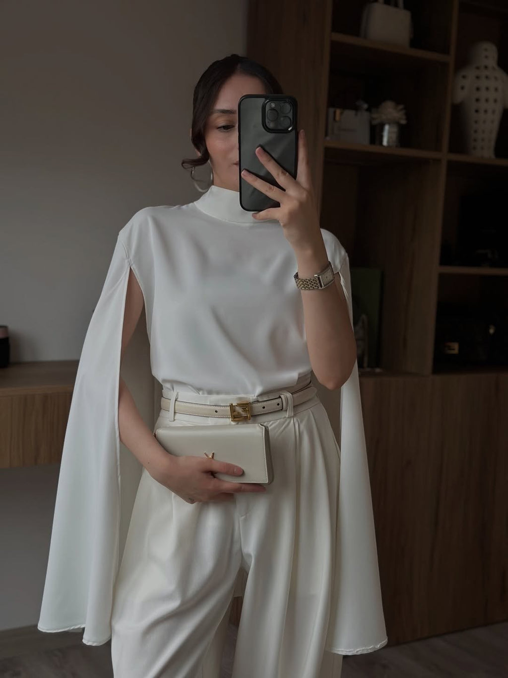 Elegant Cape Blouse