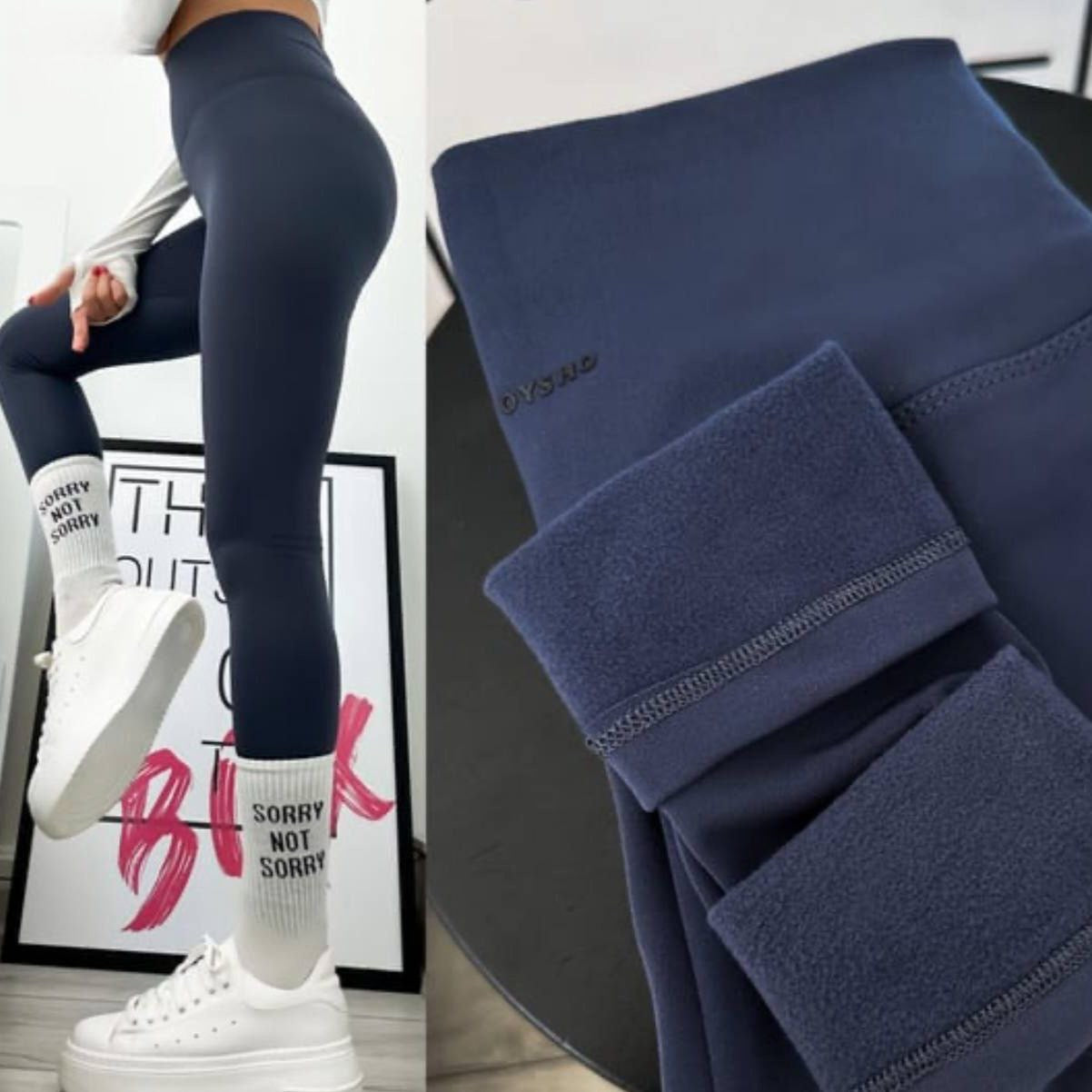 Padded Navy Leggings
