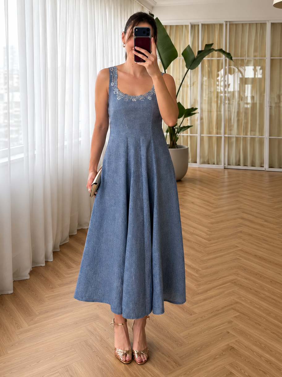 Bluebell Breeze Midi Dress
