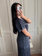 Sandro Tweed Maxi Dress