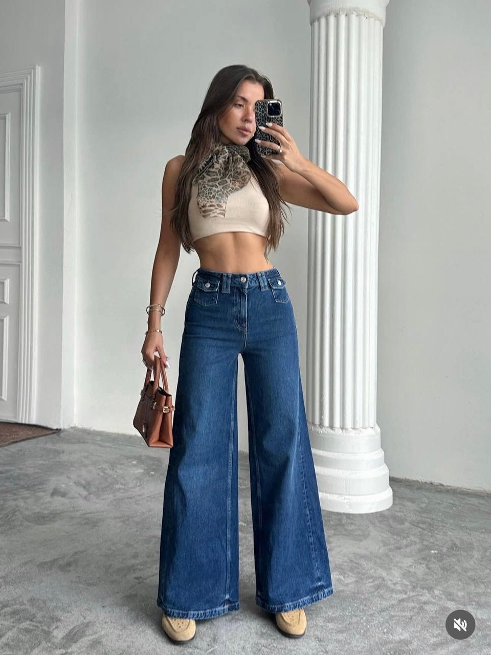 High-Waisted Wide Leg Jeans