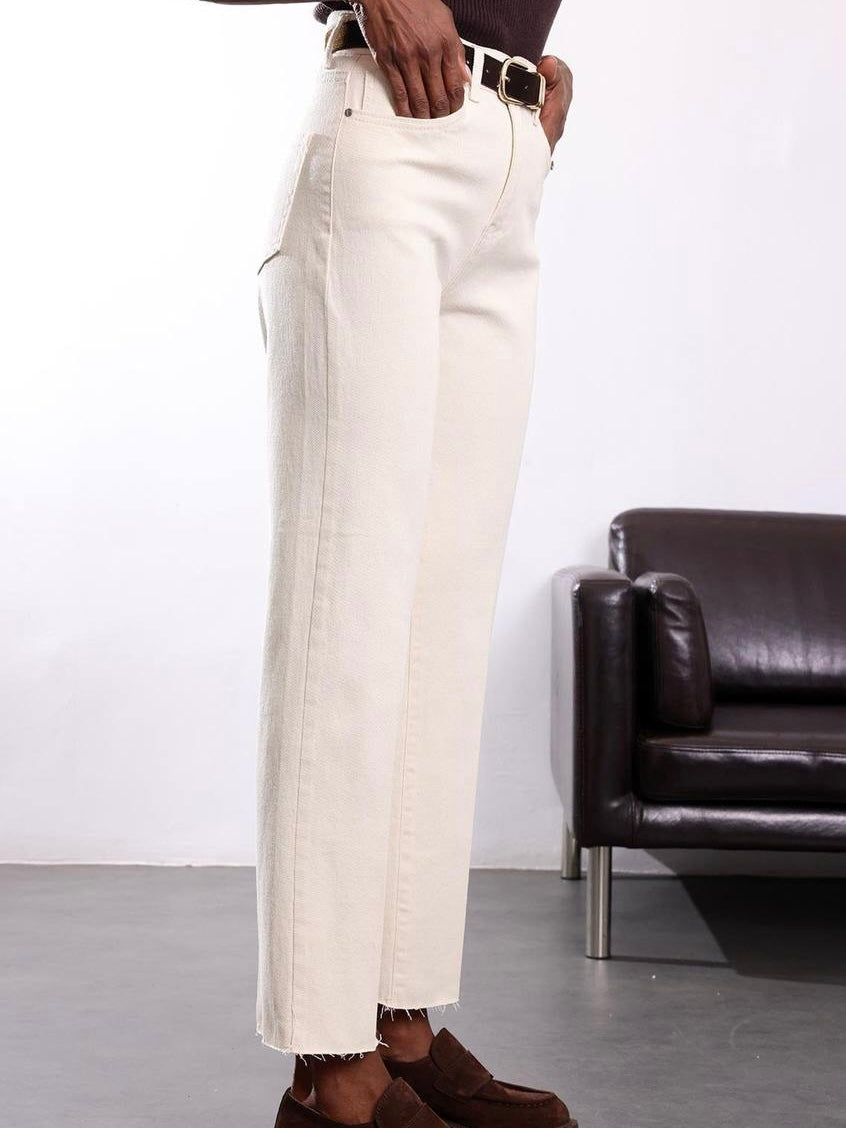 High Waist Straight Jeans