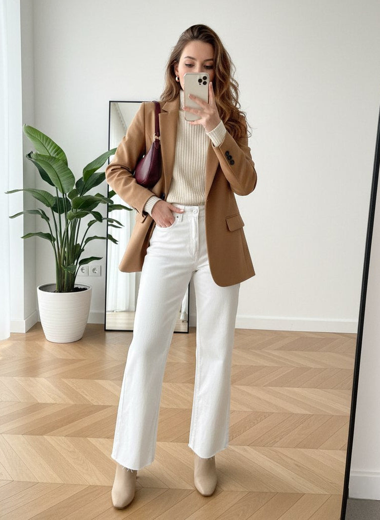 High-Waist Straight Jeans