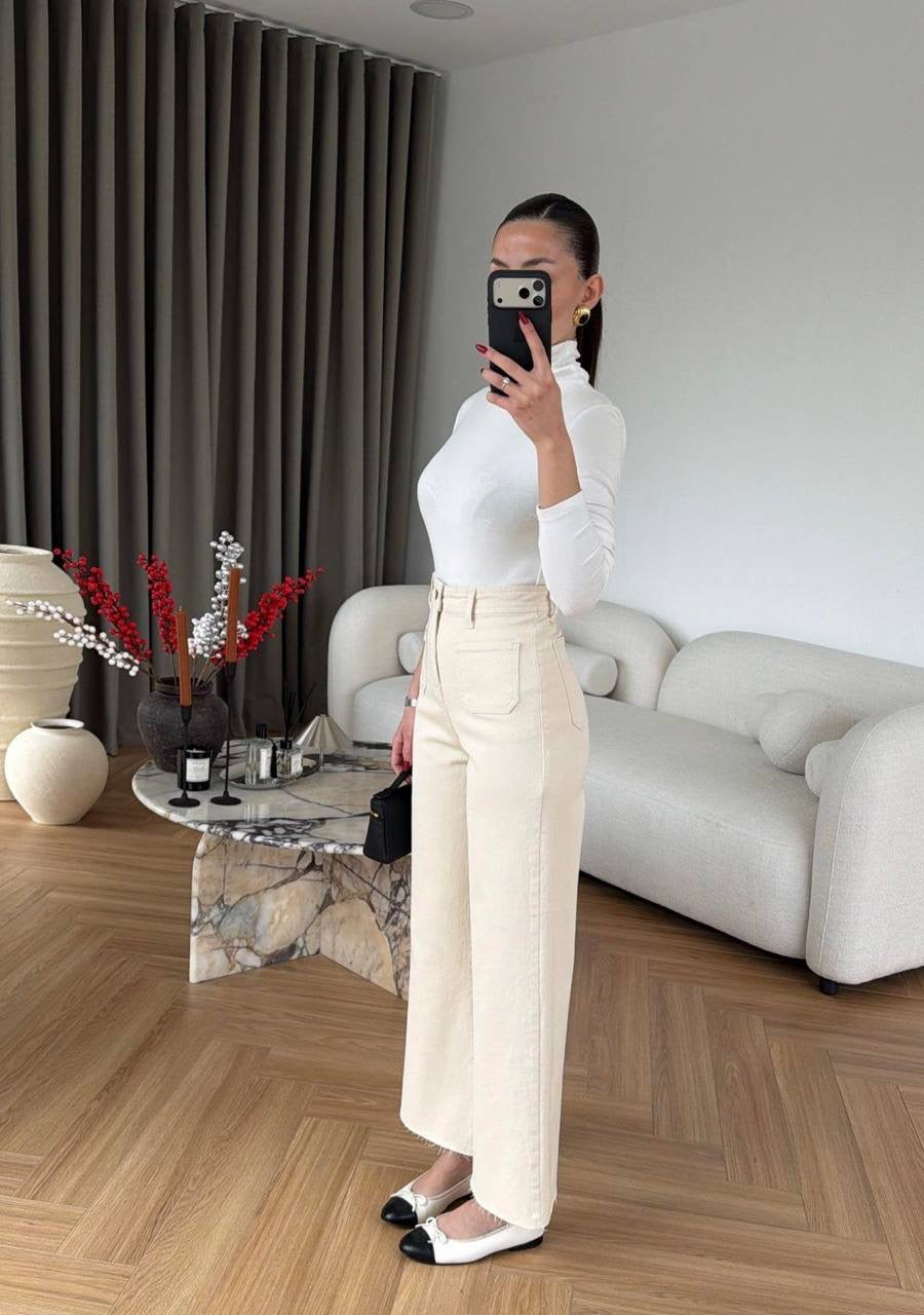 High Waist Straight Jeans