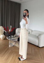 High Waist Straight Jeans