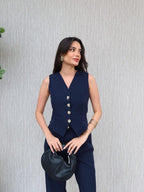 Navy Classic Vest Set
