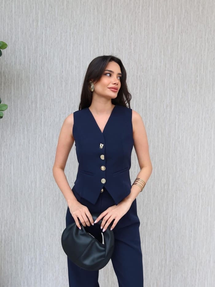 Navy Classic Vest Set