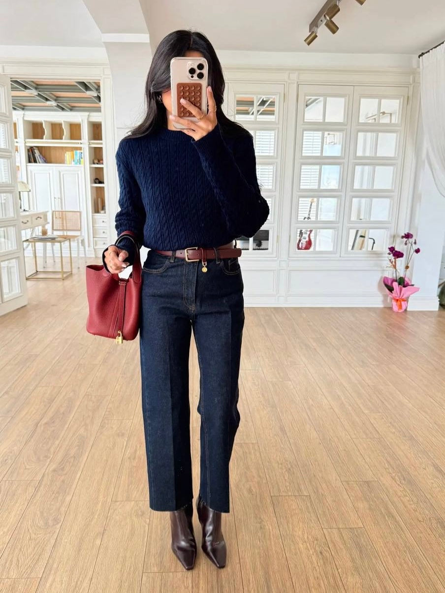 High Waist Straight Jeans