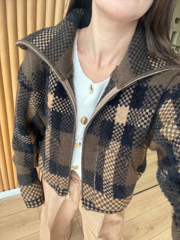 Checked Brown Wool Jacket