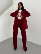 Burgundy Suit Set