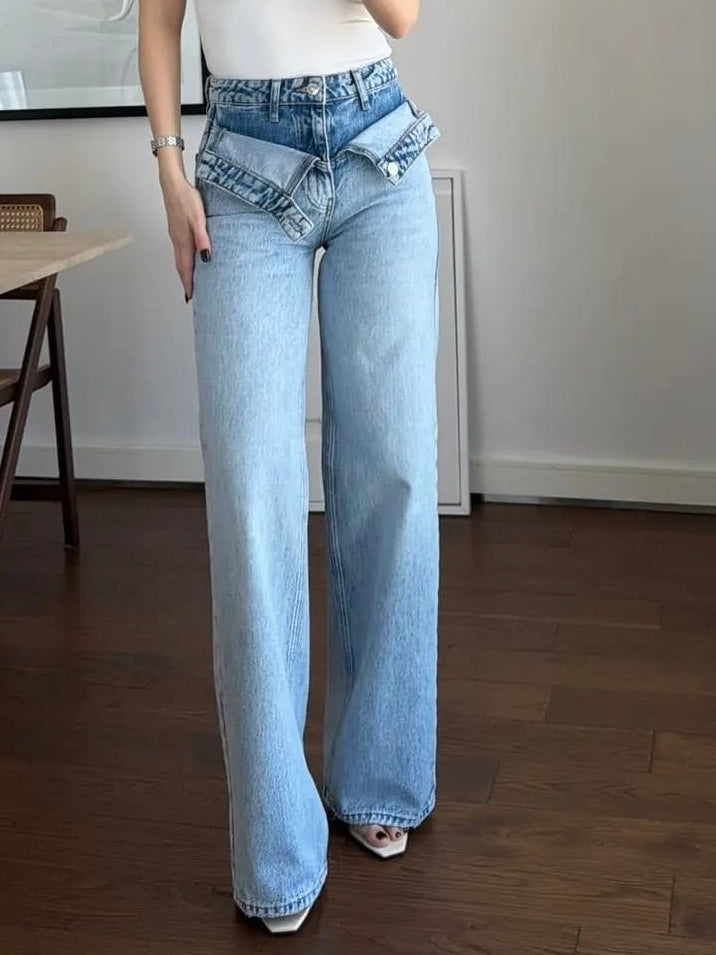 ELLA Double Waist Wide Leg Jeans