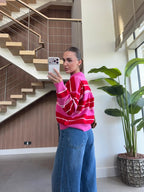 Striped Polo Knit Sweater