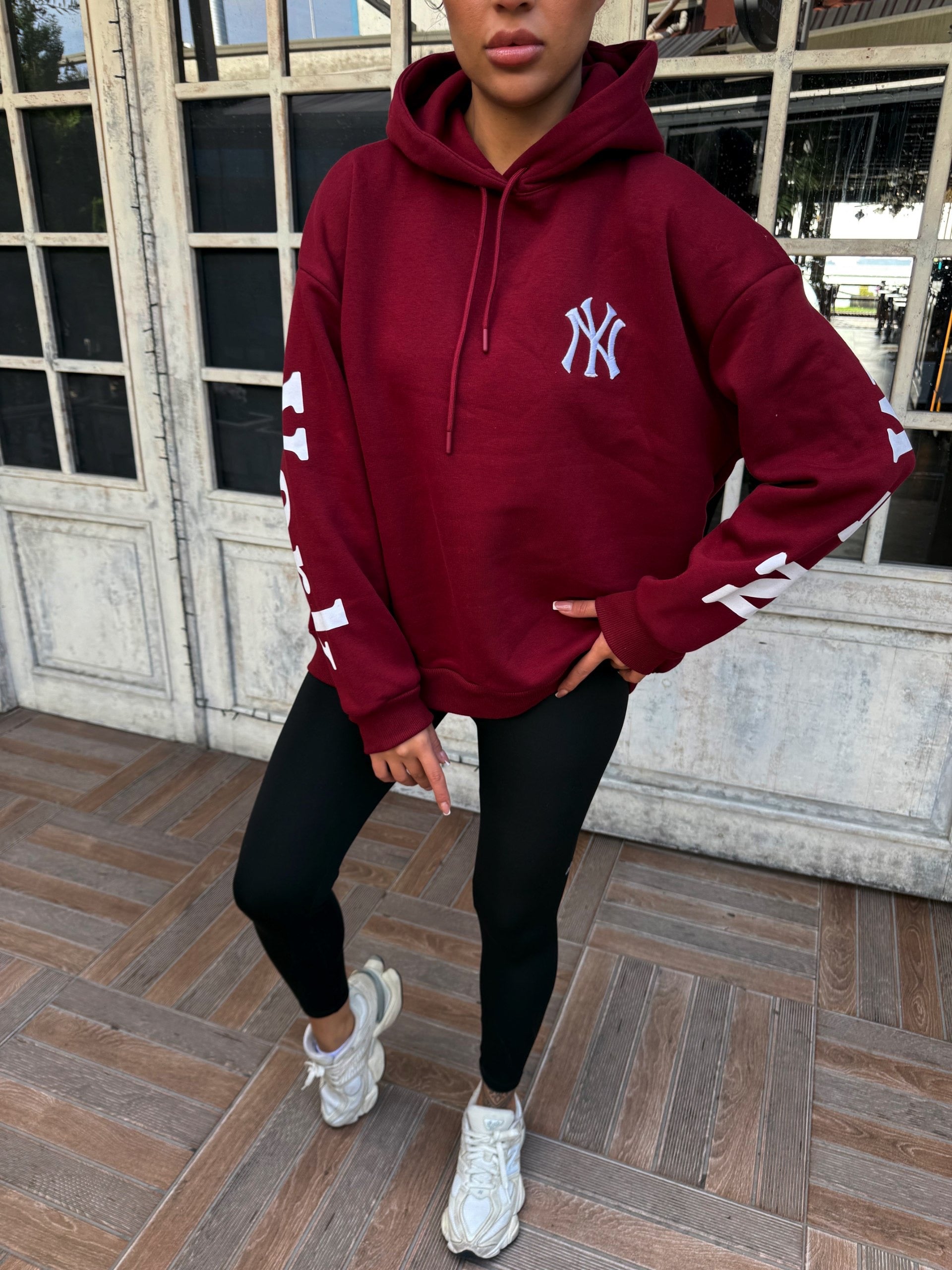 Burgundy NY Hoodie