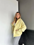 Yellow Zip Up Hoodie