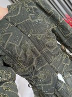 Luna Embroidered Peplum Blouse