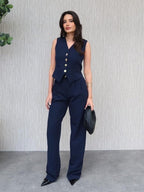 Navy Classic Vest Set