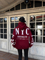 Burgundy NY Hoodie
