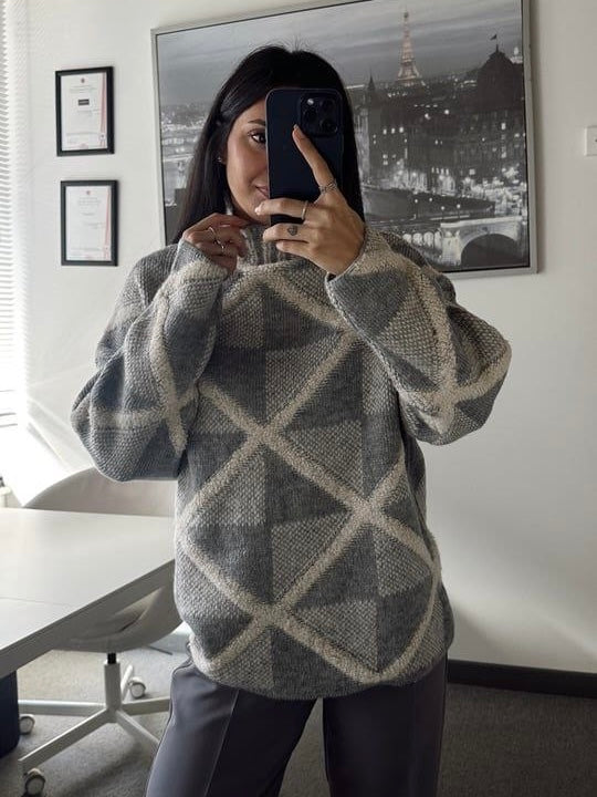 Geometric Knit Sweater