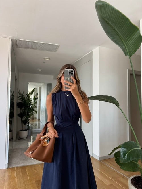 Elegant Navy Dress