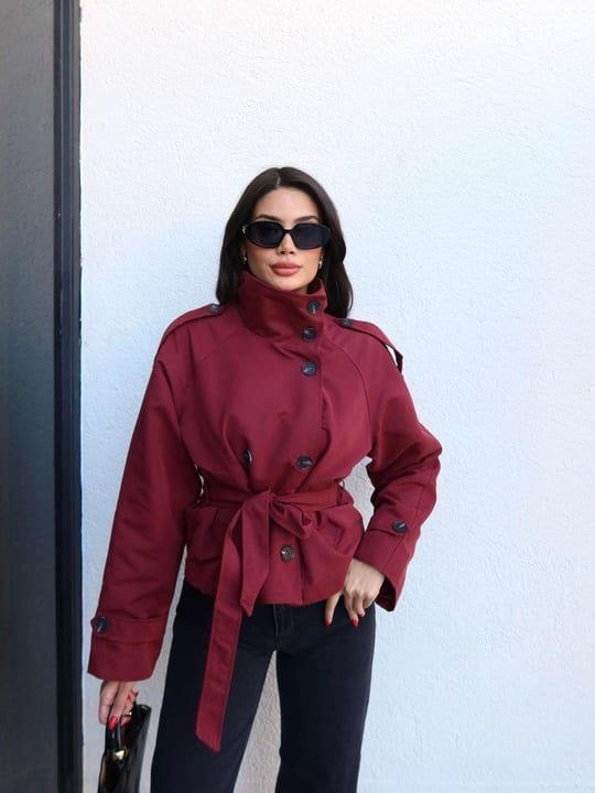 Burgundy Trench Coat