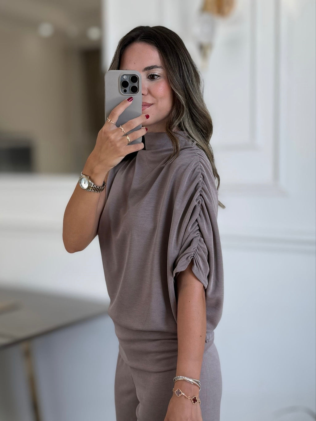 Draped Sleeveless Co-Ord Set