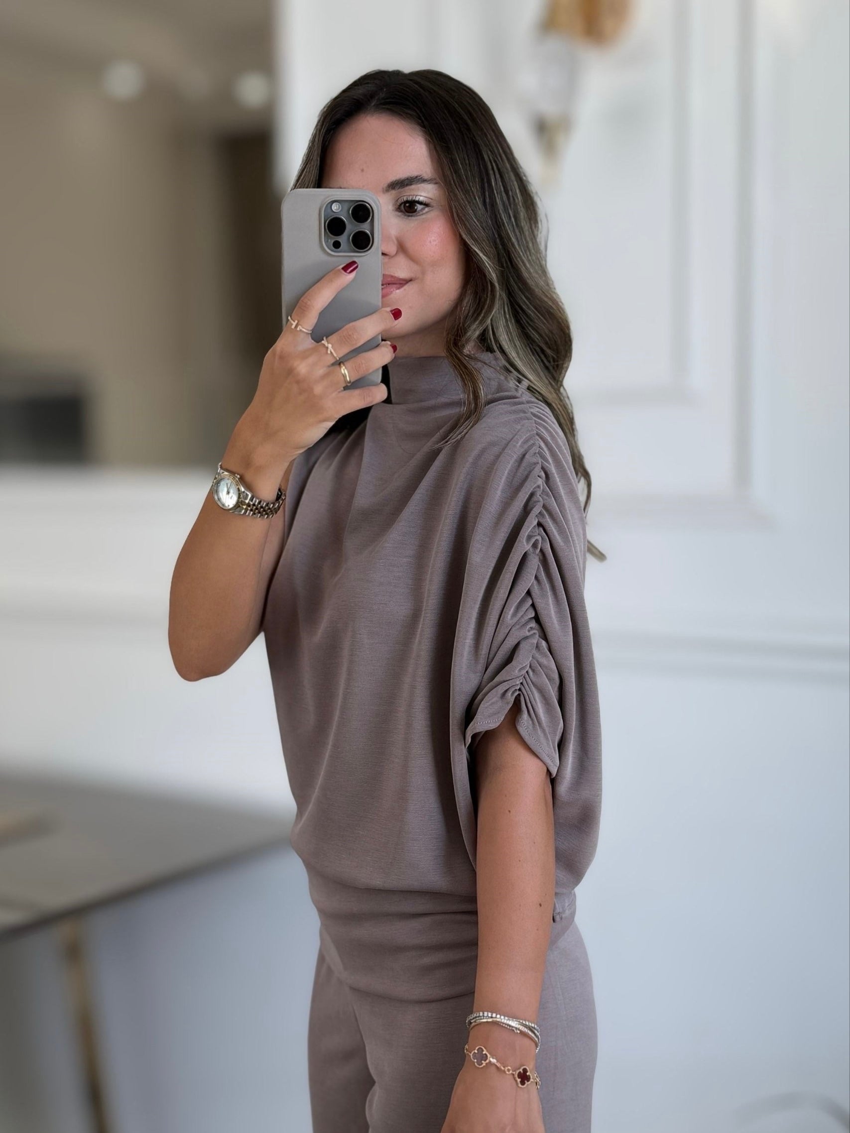 Draped Sleeveless Co-Ord Set