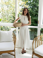 White Rosalie Flare Dress