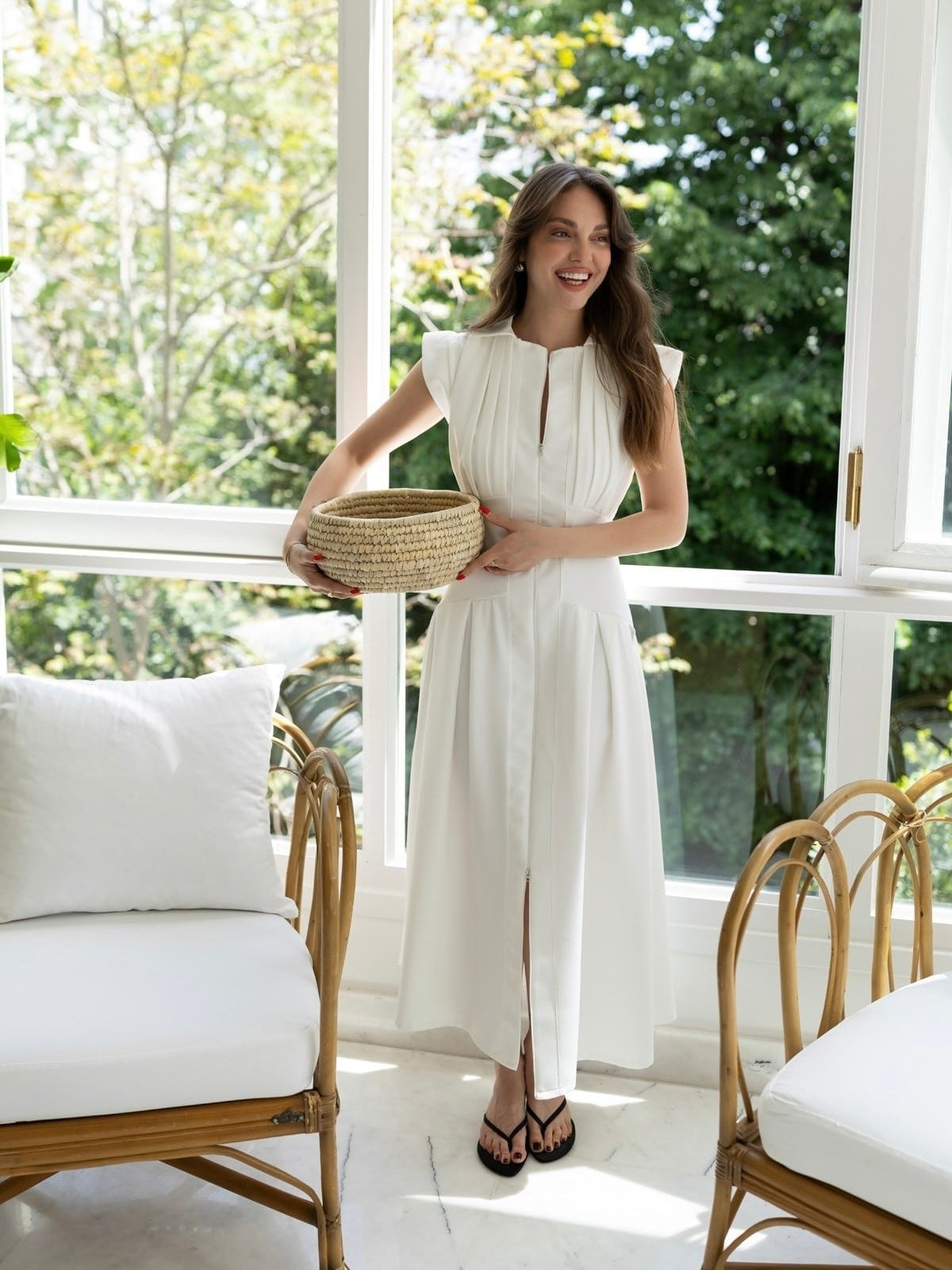 White Rosalie Flare Dress