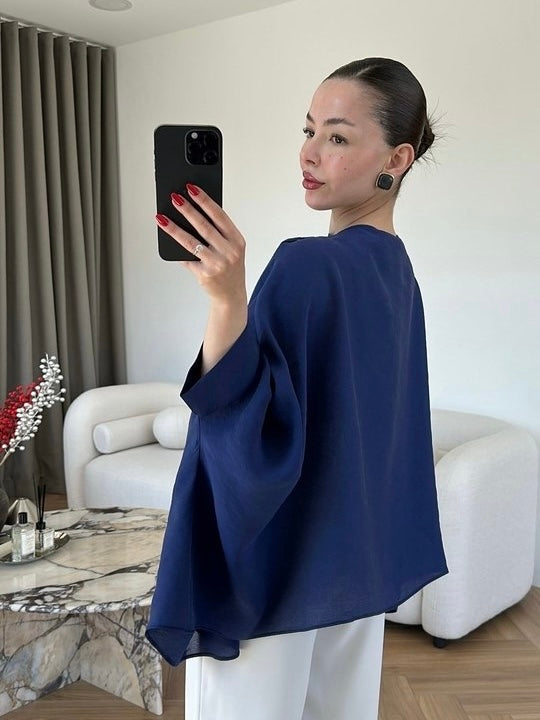 Flowy Batwing Blouse