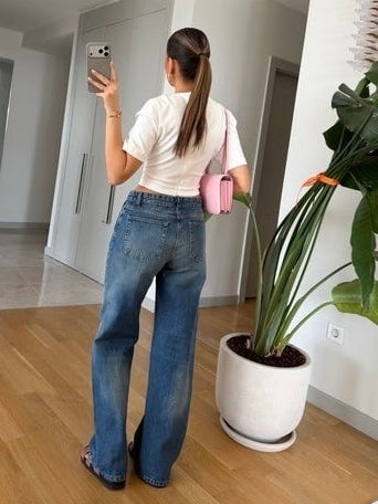 High Waist Straight Jeans