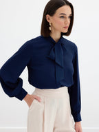 Navy Blue Blouse