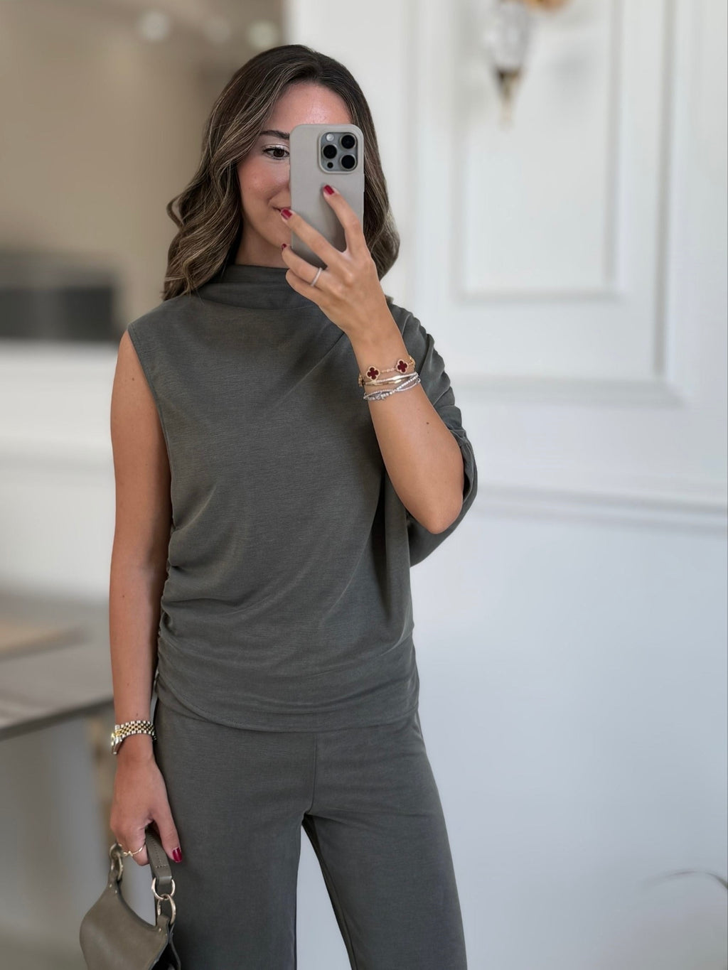 Draped Sleeveless Co-Ord Set
