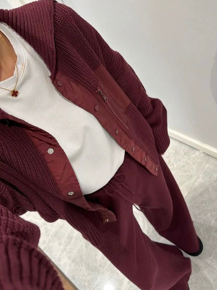 Burgundy Two-Piece Set