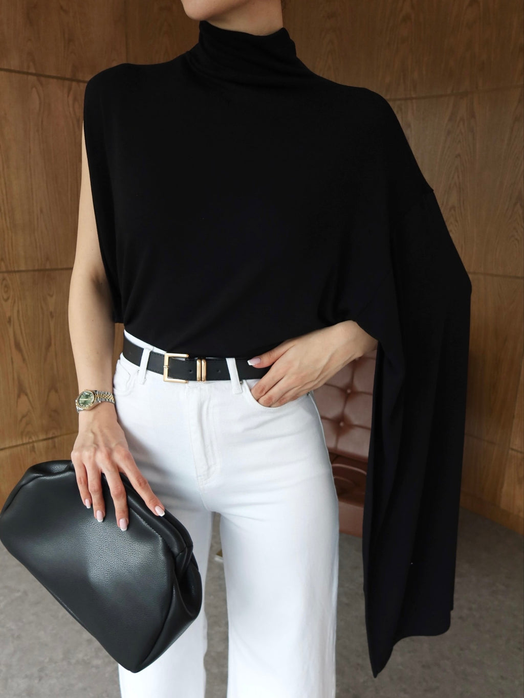 One Sleeve Cape Top