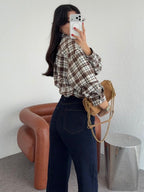 Navy Boy-Cut Jeans