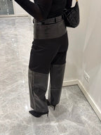 High-Waist Leather Pants