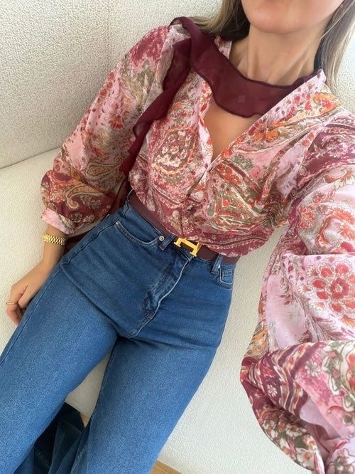Vintage Paisley Print Shirt