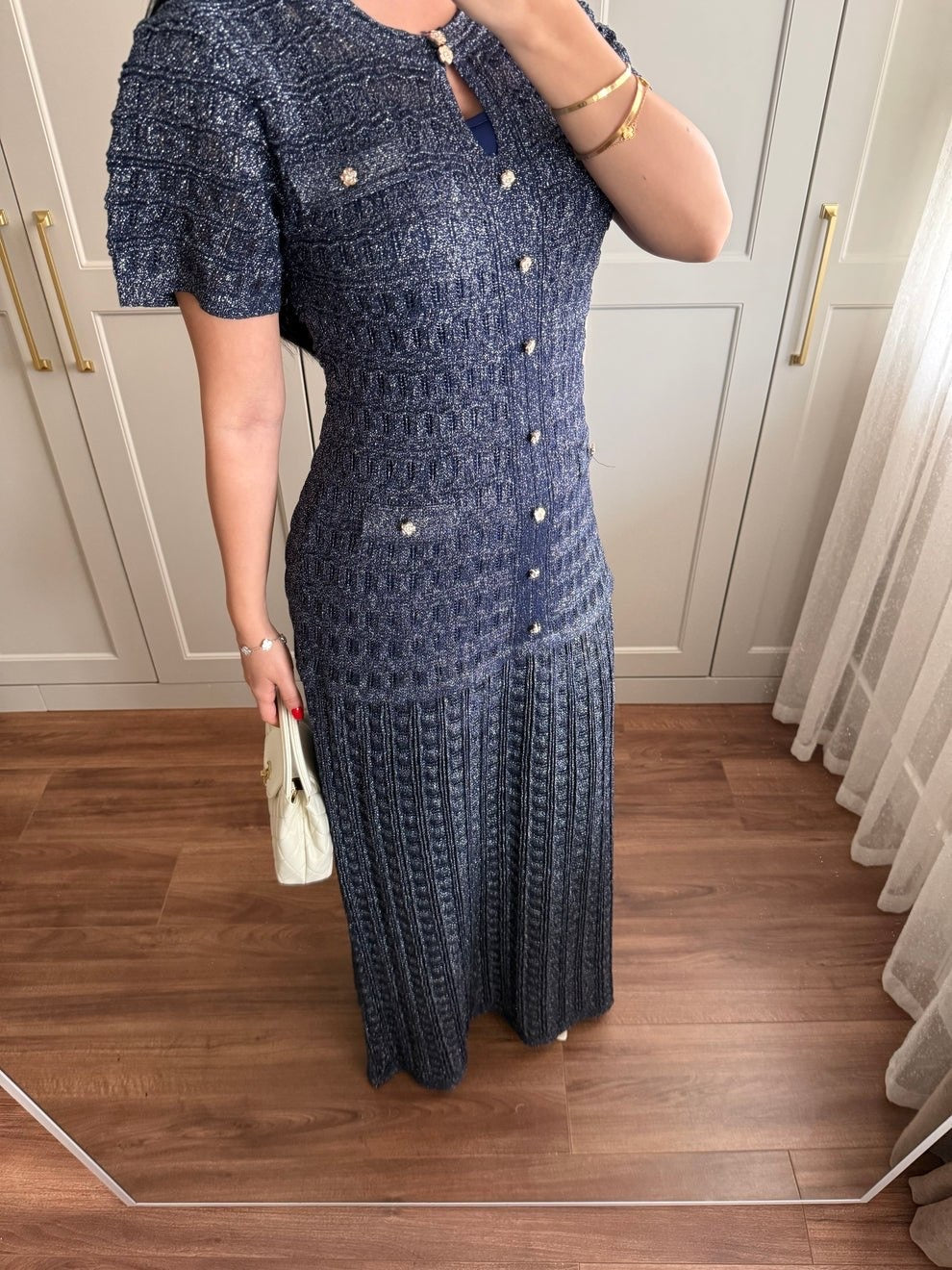 Sandro Tweed Maxi Dress