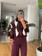 Argyle Knit Sweater