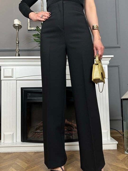 ZARA Wide-Leg Fabric Trousers