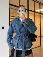 Denim Belted Utility Jacket