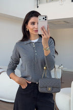 Massimo Dutti Gray Blouse