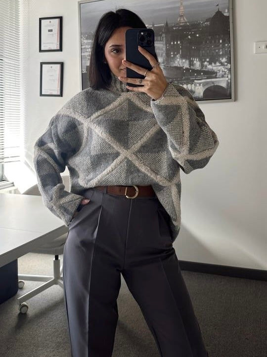 Geometric Knit Sweater