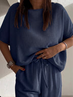Navy Relaxed Co-Ord Set