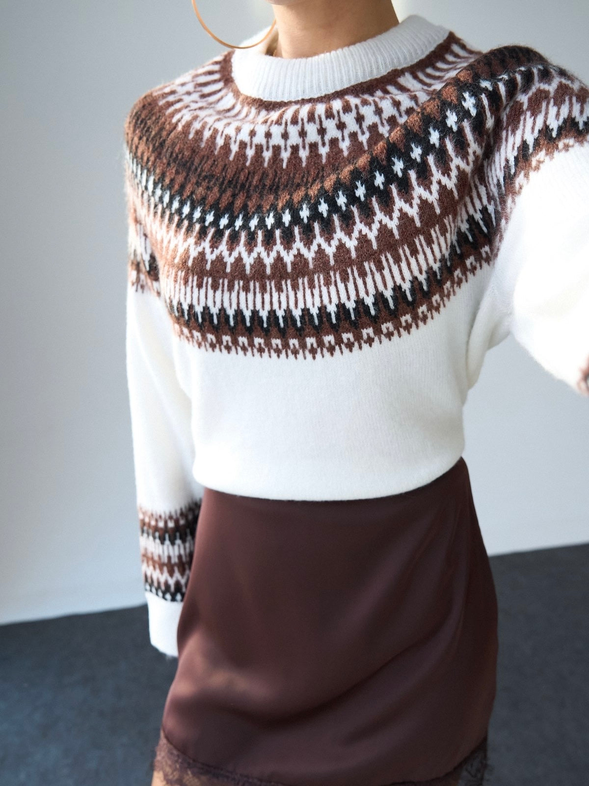 Nordic Pattern Knit Sweater