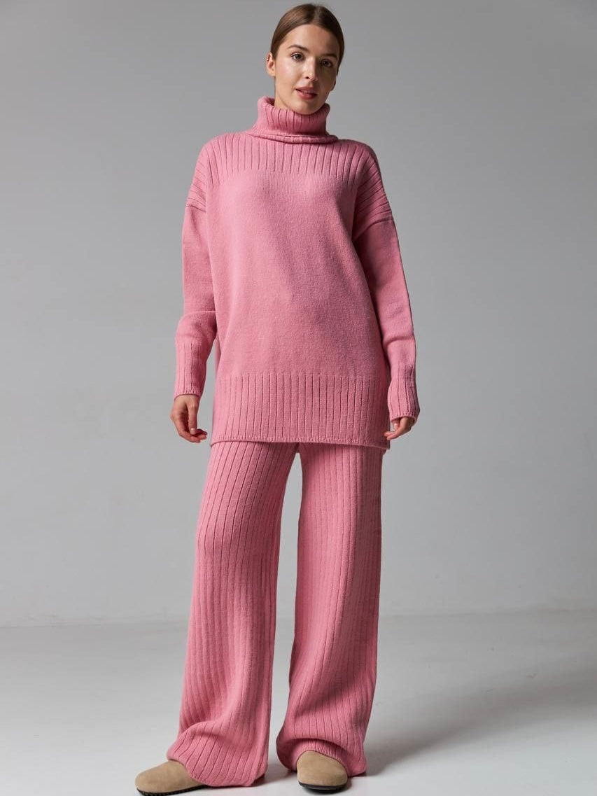 High-Neck Wool Set